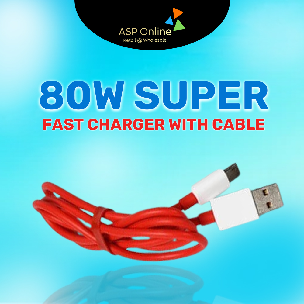 80W Super Fast Charger With Cable